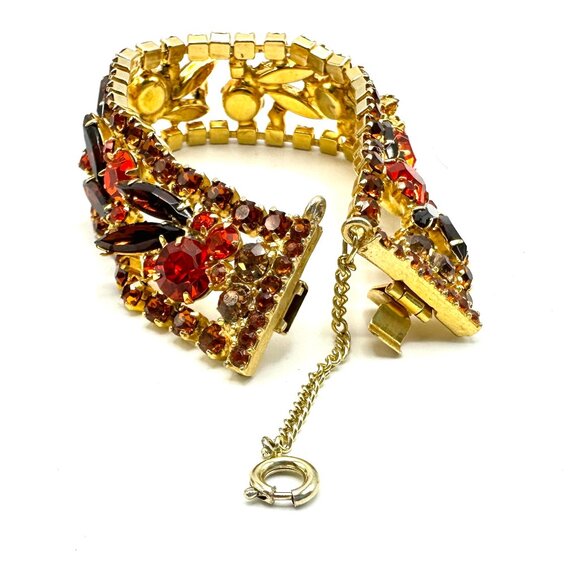 DeLizza & Elster Juliana Autumn Fire Parure – Bracelet, Earrings & Brooch – FIRM - Picture 10 of 11